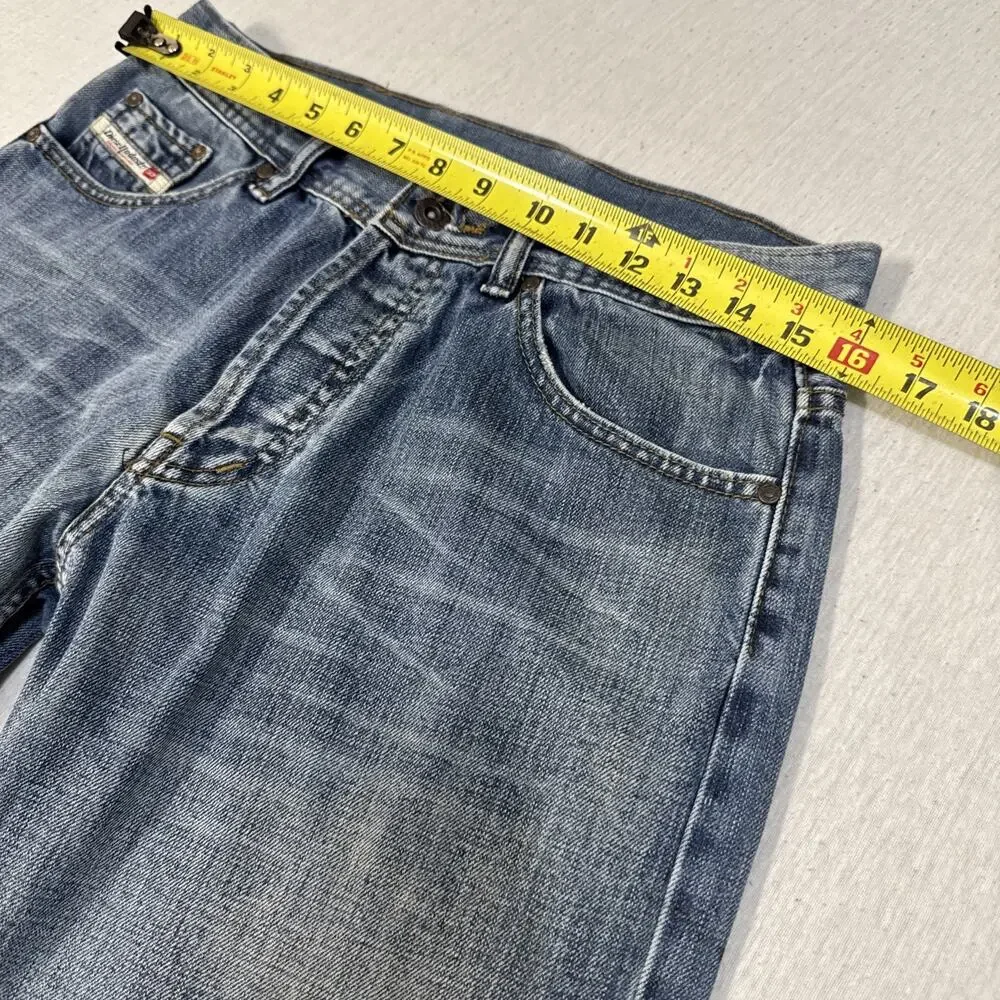 Diesel Straight Mens 32x32 Blue Jeans Wash Cowboy Western Nice Fade EUC